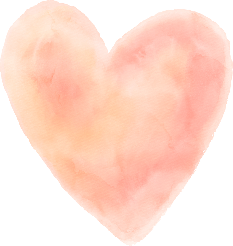 Pink watercolor heart